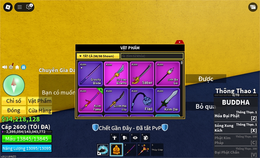  - 6 quả đỏ max level