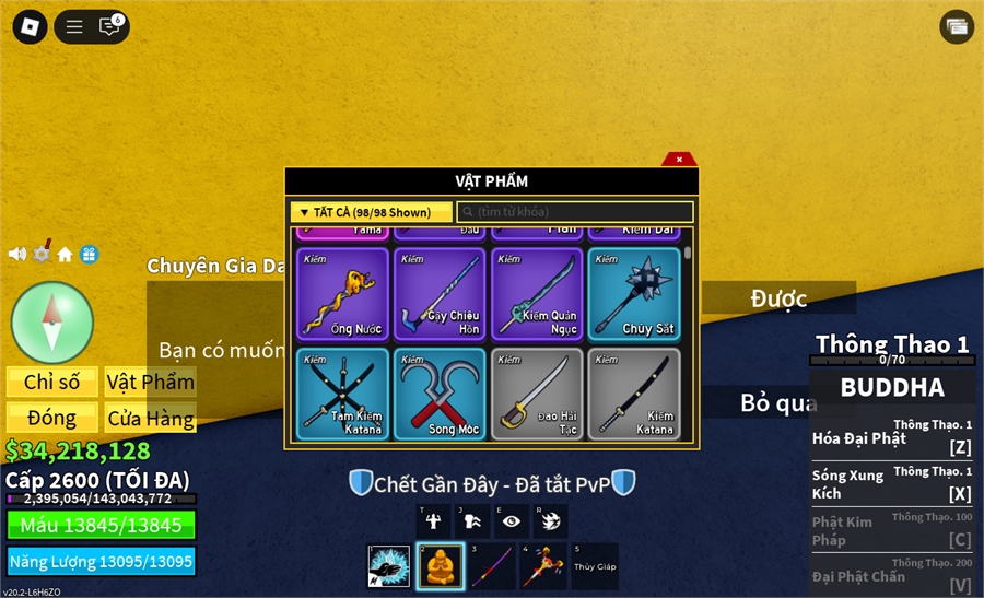  - 6 quả đỏ max level