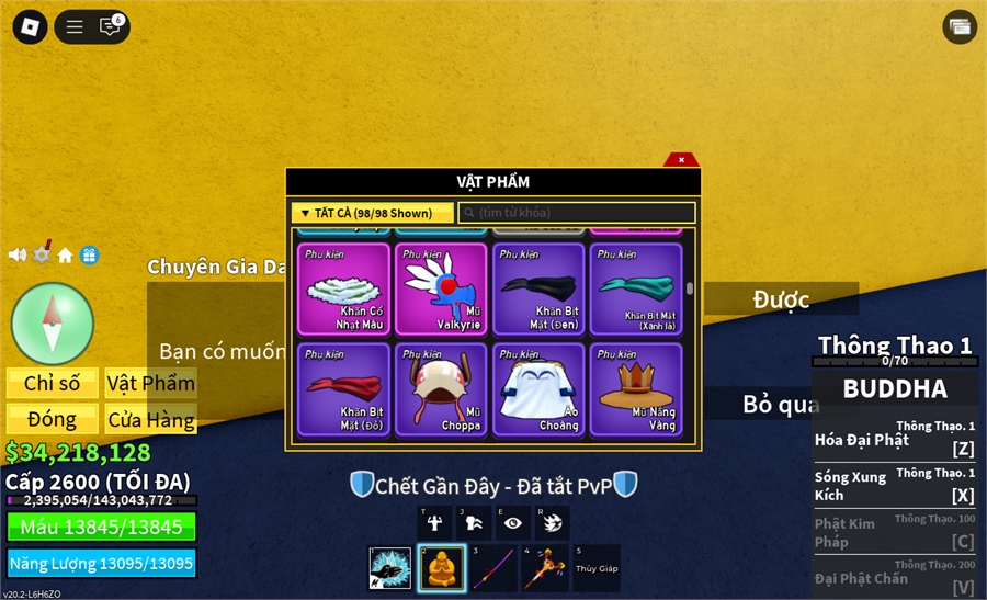  - 6 quả đỏ max level