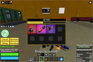  - 2 Tộc V4 dragonheart song đao,storm guistar dư trái mamoth rocket owned