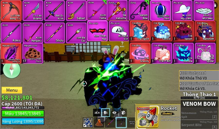  - 2 tộc v3 5 trái đỏ lưỡi hái rocket owned