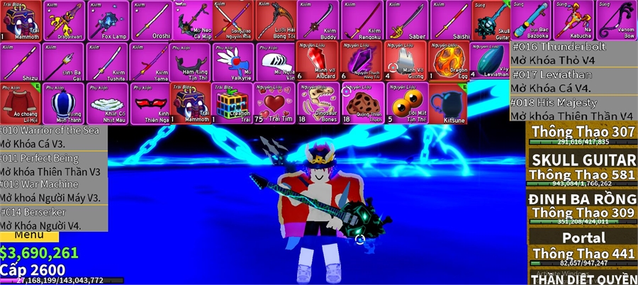  - trái voi, song đao,skull guitar