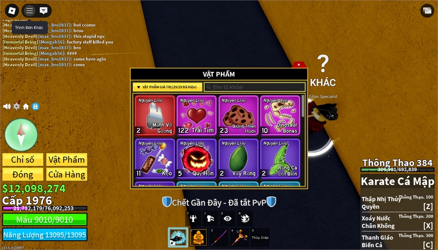  - dư 2 trái blox fruits,gas,venom 2 tộc v3