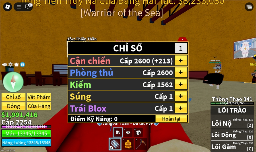  - lưỡi hái, 2 tộc v3 mammoth