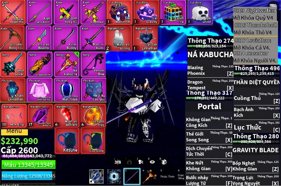  - song đao dao găm dragon heart mỏ nneo lưỡi hái  guitar dragon storm  khiên leviathan 2 trái đỏ 4 tộc v4