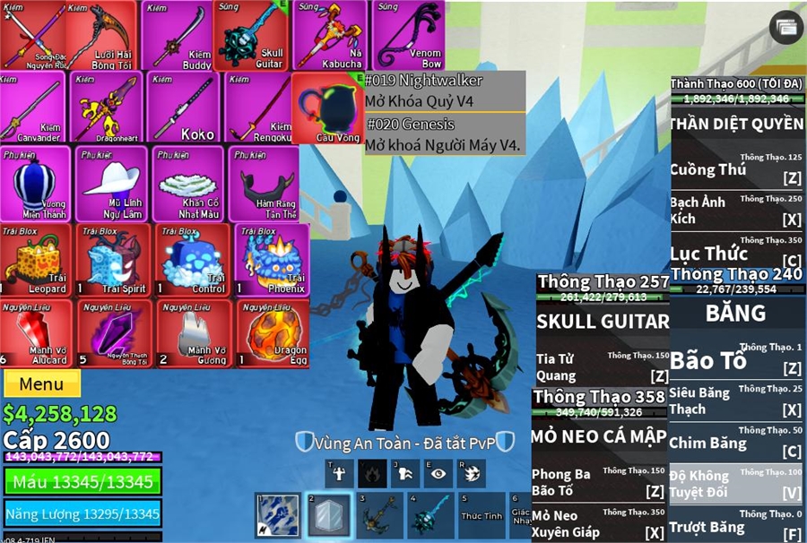  - song đao  lưỡi hái guitar dragon heart mỏ neo lropard người máy,quỷv4